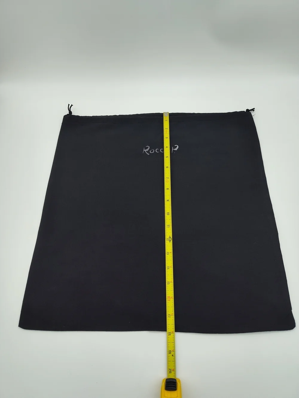 ROCCO P Dust Bag 18x17.5 Black Drawstring Storage Shoe Travel Organizer EUC